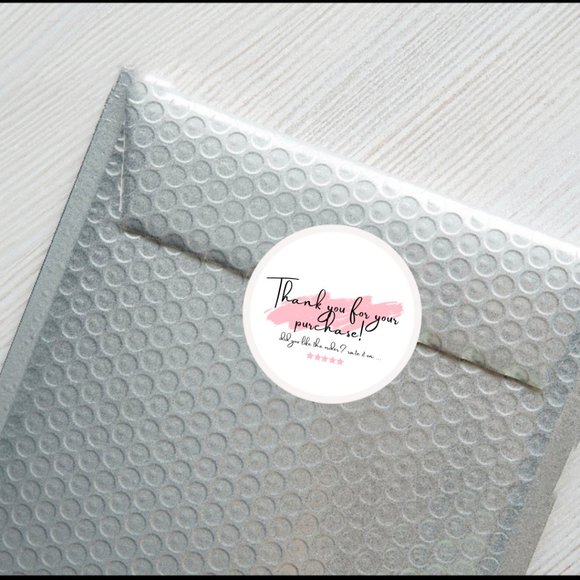 Thank You For Your Purchase Sticker Label / Round Labels For PACKAGING Order - Picture 4 of 10